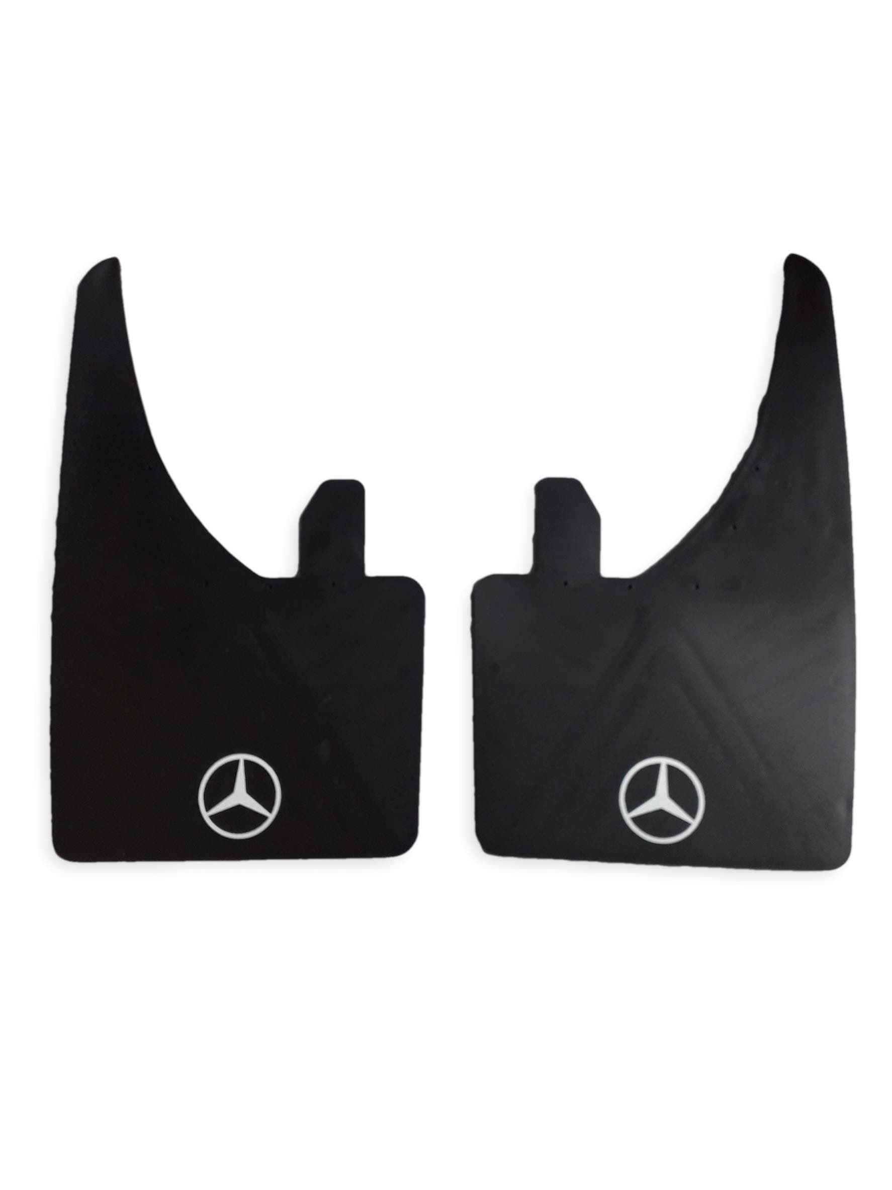 White Logo Universal Fit Most Benz Models Moulded Mudflaps Front or Rear