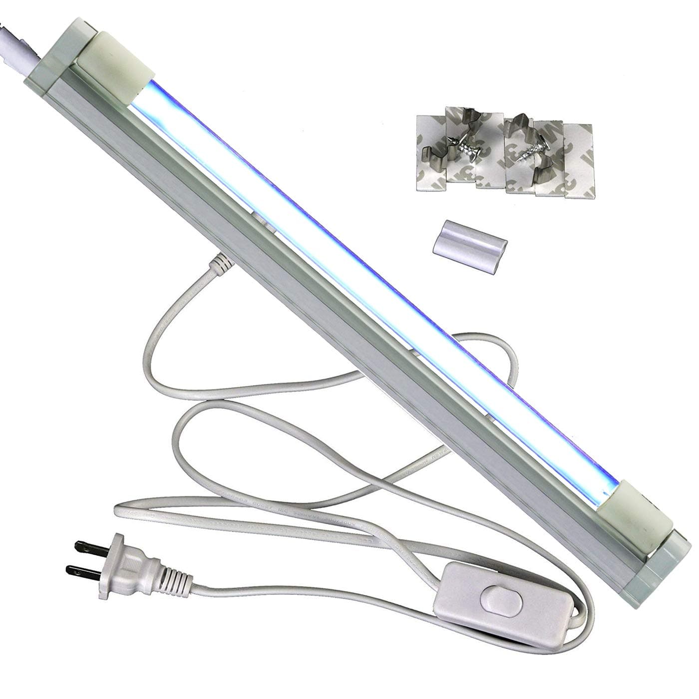 UV Germicidal Lamp UV-C Light Ultraviolet Bulb with 5ft Cord and Plug 110V (UVC & Ozone) (10W Ozone Lamp)