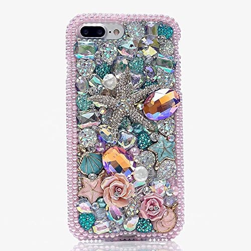 Galaxy NOTE 8 Case, [Premium Handmade Quality] Bling Genuine Crystals Protective Case Cover for Samsung Galaxy NOTE 8 [by Luxaddiction] Golden Sea Star Design