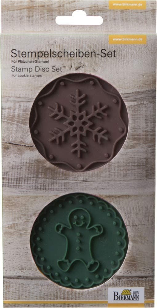 Birkmann Stamp Disc Set Gingerbread Man & Snowflake, one size, red
