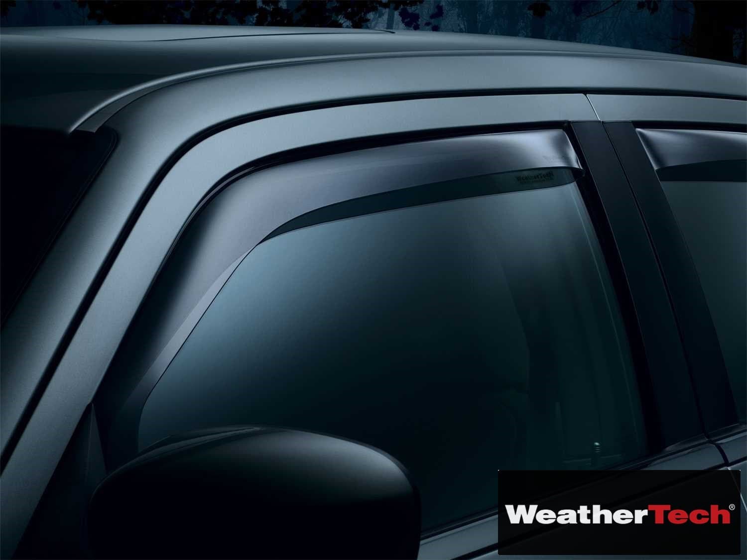 Brightt (WEA-DHM-110) Side Window Deflector Visor Rainguard Front Dark Tint Front Only - Compatible With Mirage - 2014 2015 2017 | 14 15 17