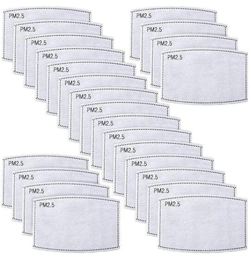 Anti PM2.5 Activated Carbon Filter Protective Filter Mask Breathable and Comfortable for Blocking Dust Air Pollution (100)