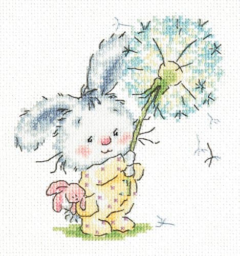 Cross Stitch Kit Bunny and dandelion