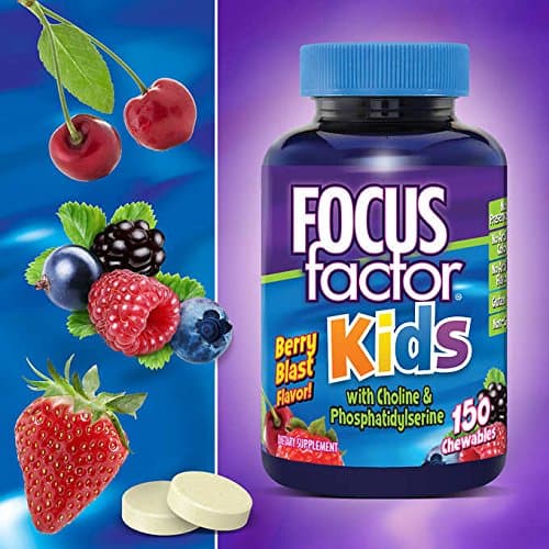 Factor Nutrition Labs Focus Factor for Kids, Berry Blast, Multi Size 2 Pack ( 150-Chewable Count Each )