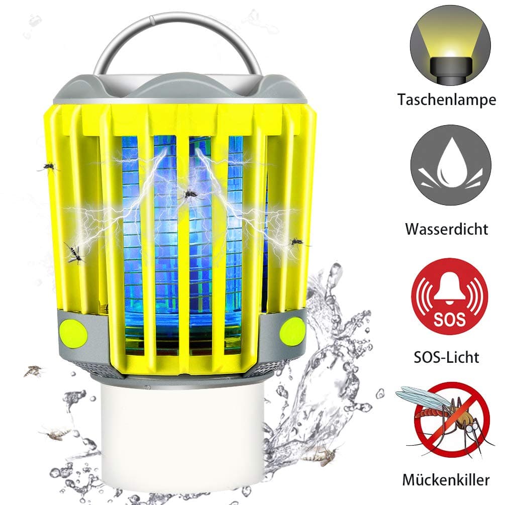 RUNACC Mosquito Killer Lamp Camping Lantern LED Flashlight Bug Zapper with 2200mAh Rechargeable Battery, IP66 Waterproof