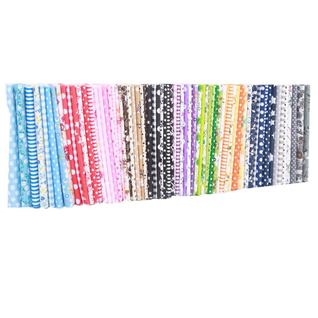 Behkiuoda 70PCS Cotton Craft Fabric Bundle Patchwork Squares Quilting Sewing Patchwork DIY