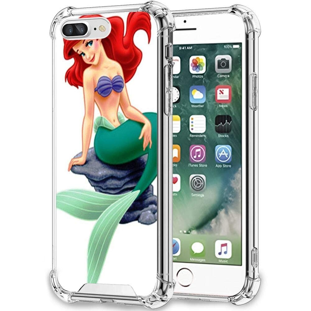 TPU Case Fit for Apple iPhone 7 Plus, 8 Plus [5.5 Inch] Cartoon Disney Ariel