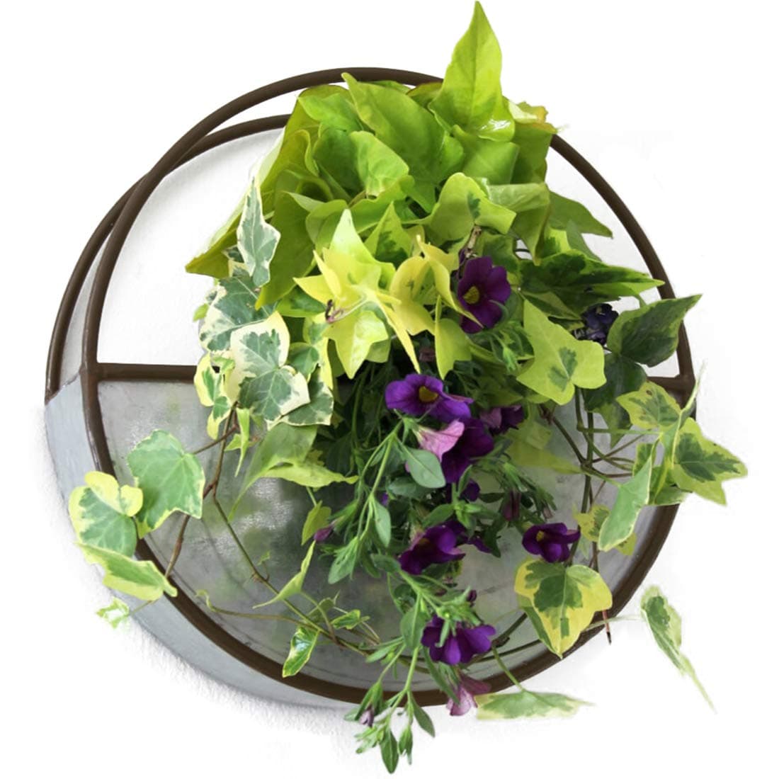 Drift Bliss Rustic Galvanized Succulent Wall Planter with a Natural Handmade Industrial Look & Waterproof Lining. Modern Farmhouse Style and Vintage Indoor and Outdoor Wall Decor