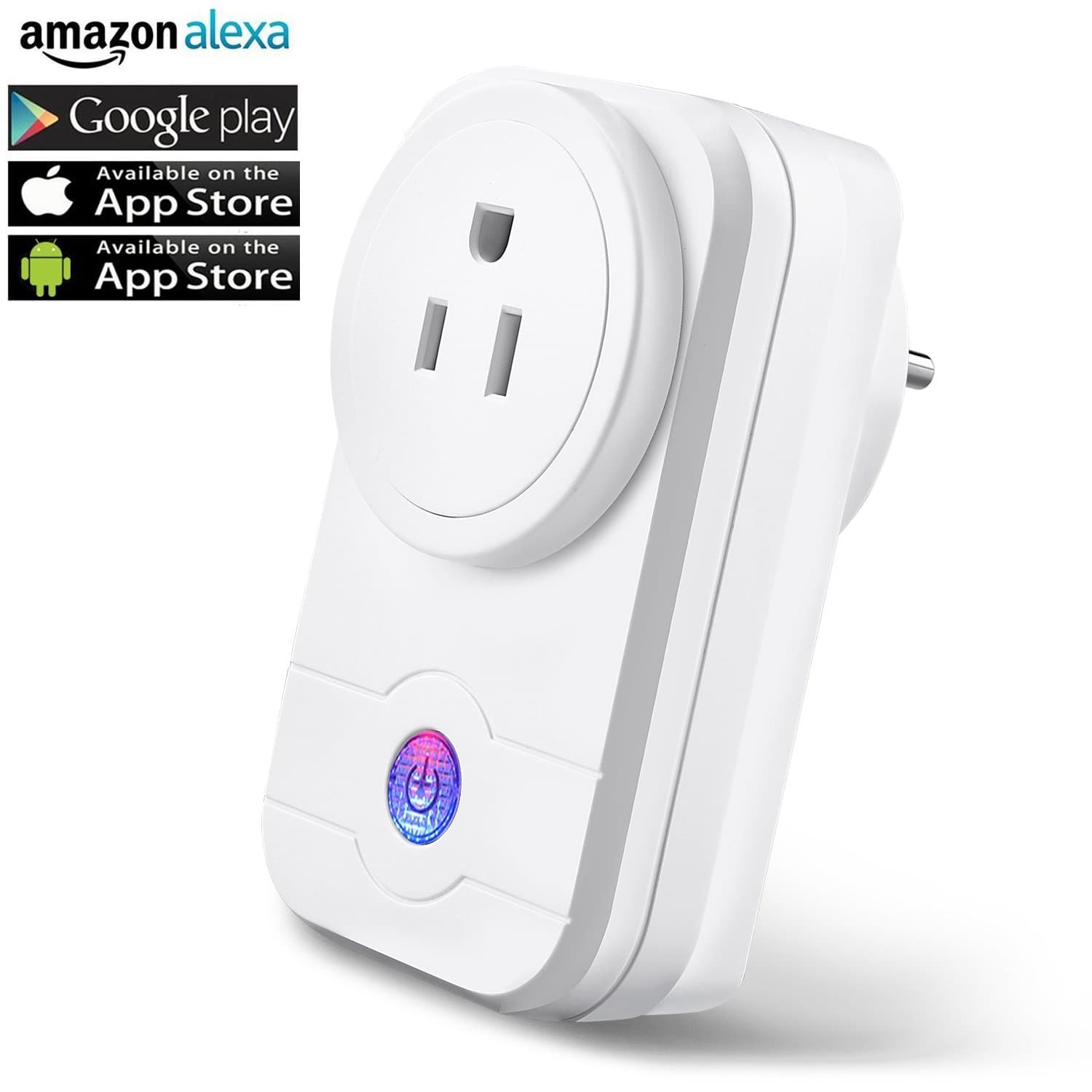 Arrinew Smart Plug Wifi Mini Socket Outlet Wireless timing Smart Switch Remote Controlled Sockets Compatible with Amazon Alexa, Echo and Echo Dot for IOS and Android with Voice Control