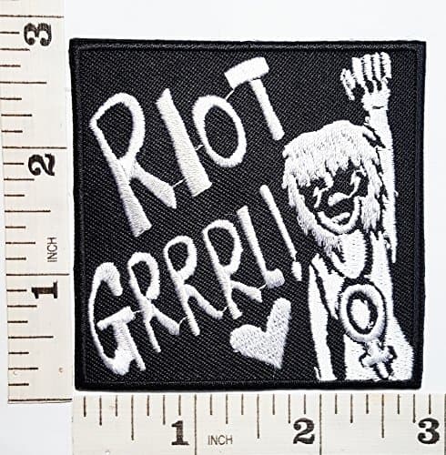 Rlot GRRRL Patch Jacket T-shirt Patch Sew Iron on Embroidered Sign Badge Costume