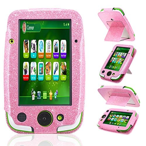ACdream LeapPad Platinum Case, PU Pattern Leather Cover Case for LeapFrog LeapPad Platinum Kids Learning Tablet (NOT FIT LeapPad3 (Pink Star of Paris)