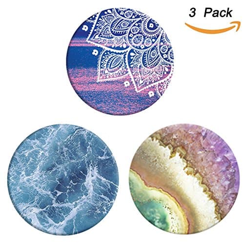 Multi-Function Mounts and Stands,Dmcyber Expanding Stand Grip Pop Mount Socket for Smartphones ,iPhone and Tablets, Pack of 3 (Ocean)