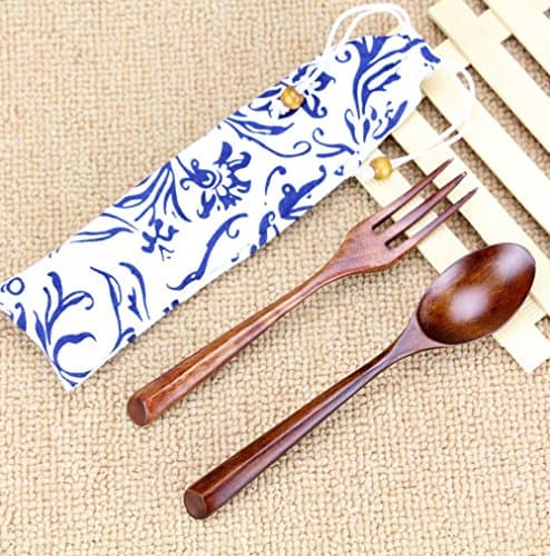19.5cm Spoon Fork Coffee Spoon Fruit Fork Best Wood Spoon Wooden Fork Salad Fork Spoon Dinnerware