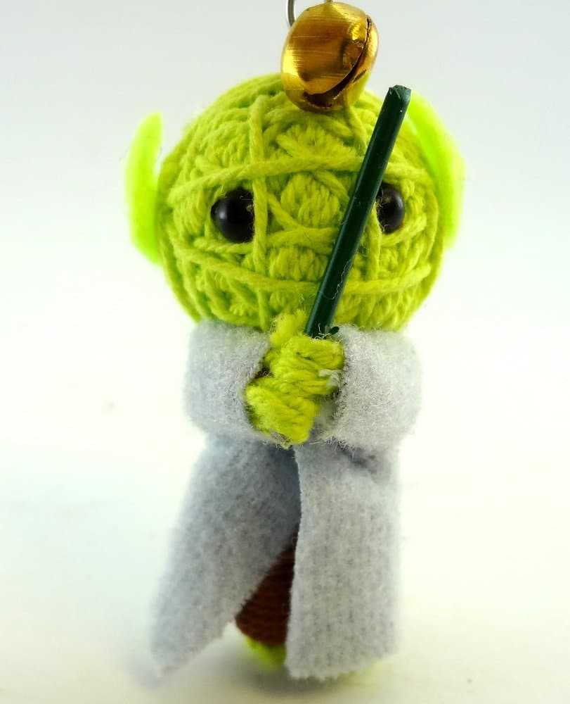 Yoda Voodoo String Doll Key Chain Handmade Jedi Master Star Wars
