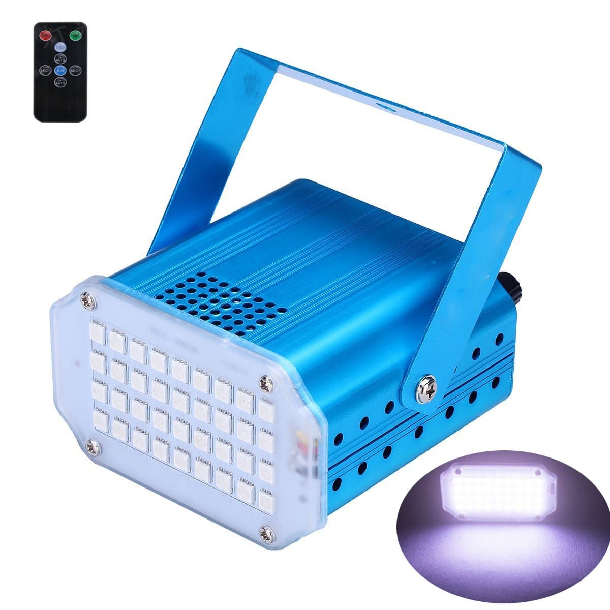 Party Stage Lights Strobe Flash Disco Light with Remote Sound Activated and Speed Control for DJ Party Club KTV Bar Home(White)