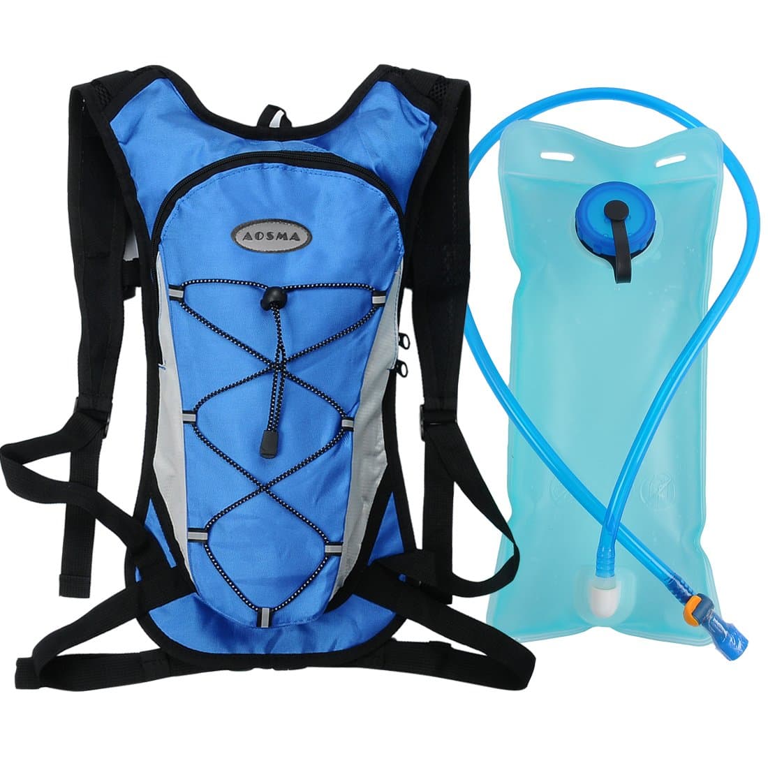 Hydration Pack with 2L Backpack Water Bladder Professional Lightweight Outdoor Tactical Survival Reservoir Men Women Kids Camping Hiking Running Biking Bag