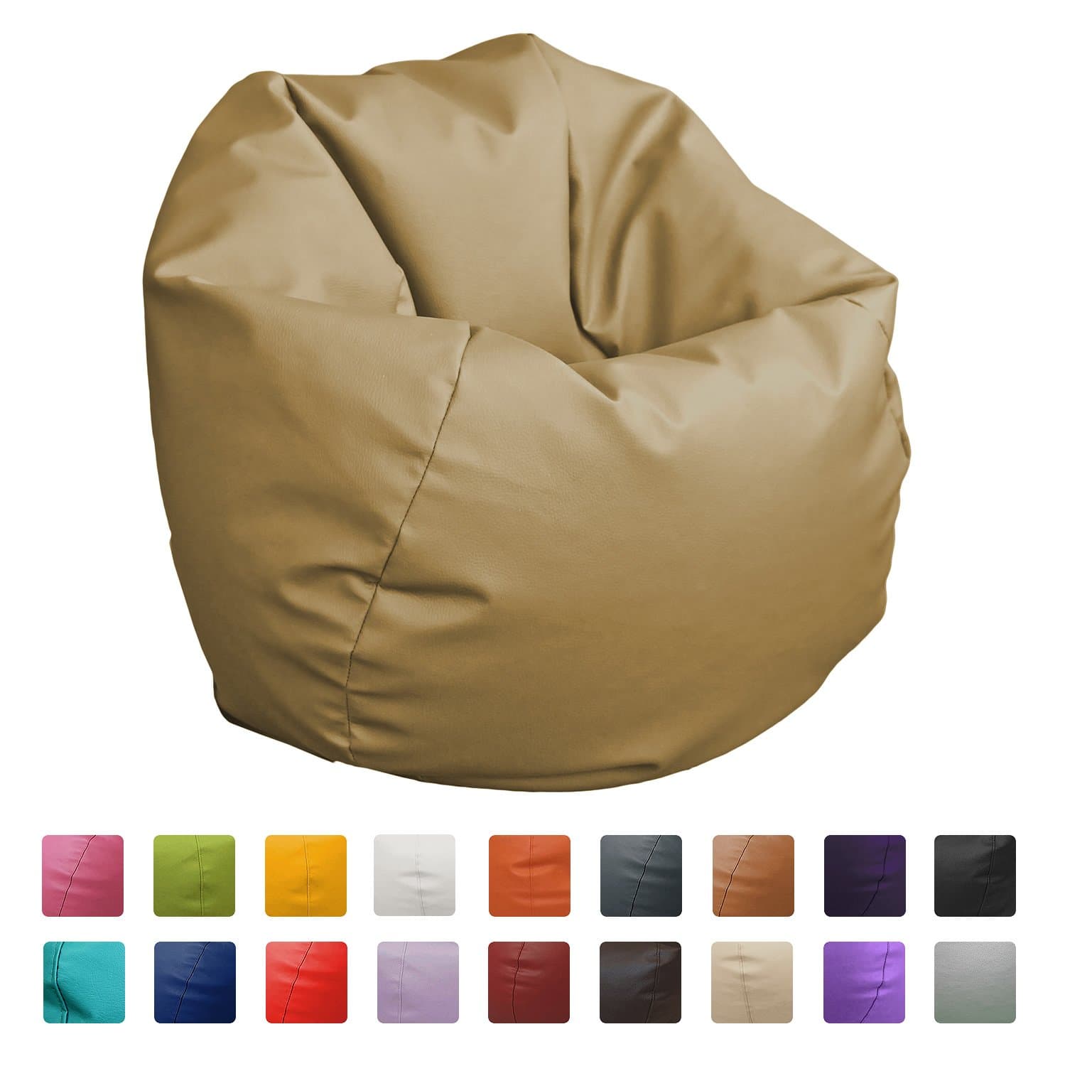 Ball-Shaped Bean Bag - 60 cm Diameter (Camel)