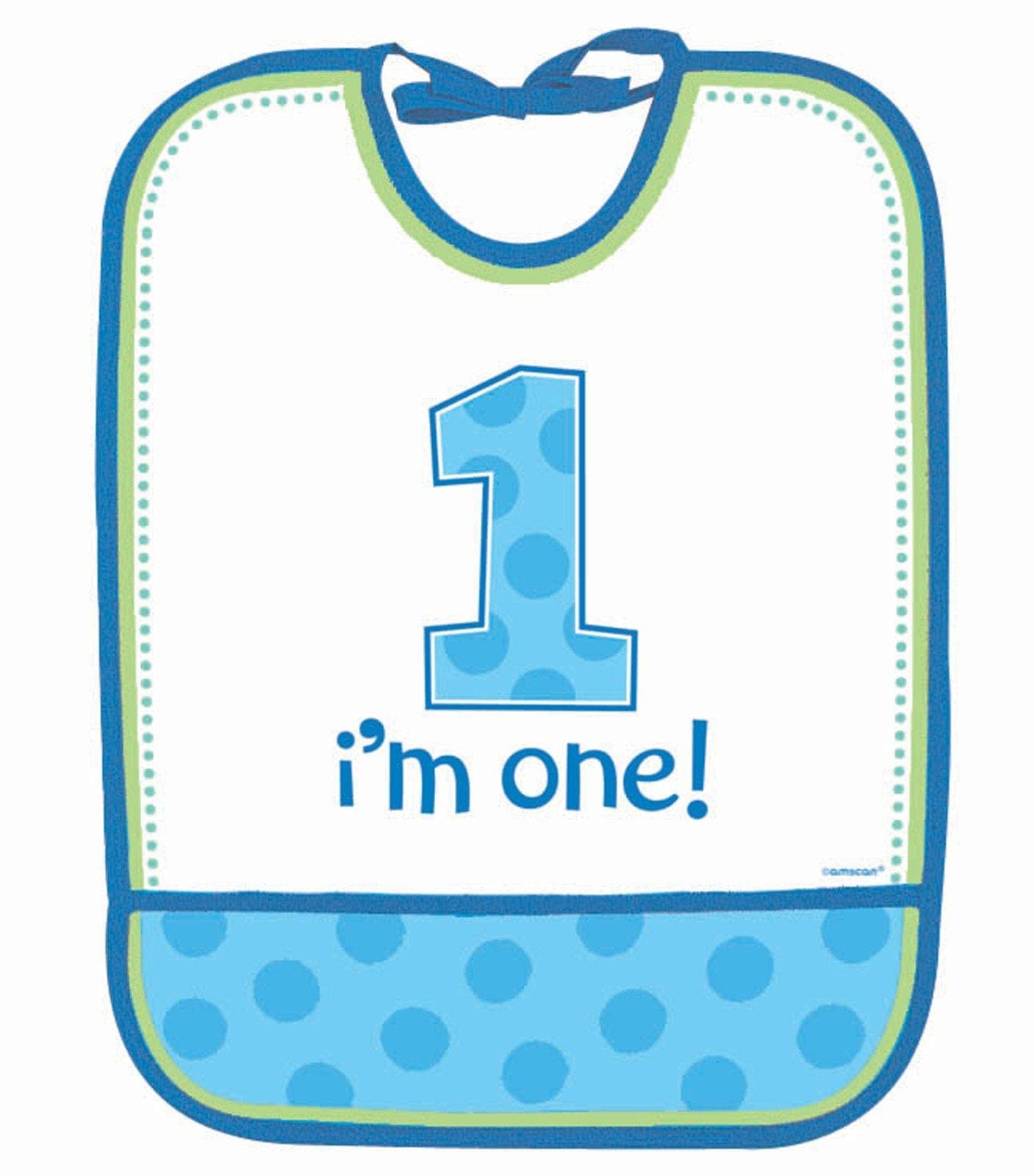 1st Birthday Bib Vinyl 1st Boy - Each