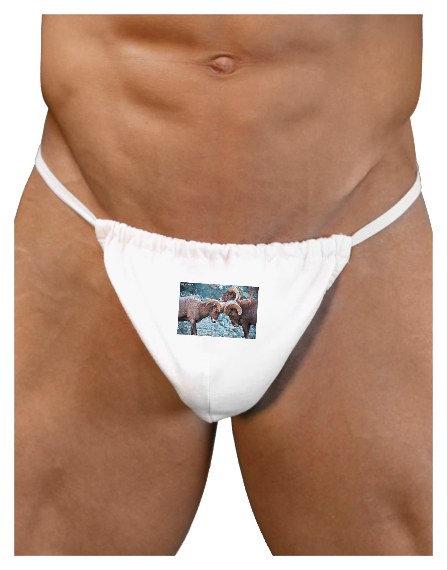 TooLoud CO Bighorn Head Butt Mens G-String Underwear