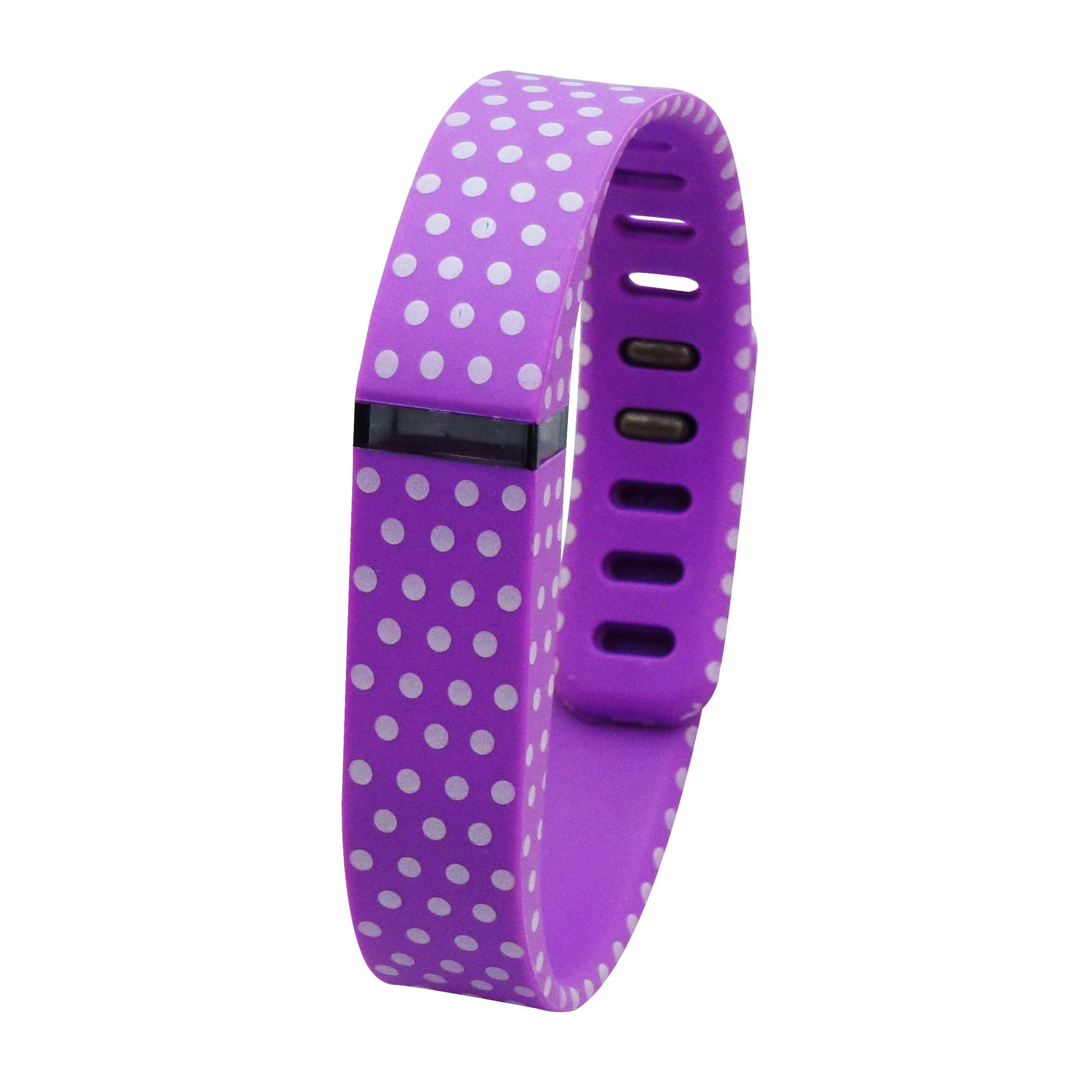 HBBE Replacement Band for Use with Fitbit Flex Activity Tracker - Polka Dots Series - Lavender