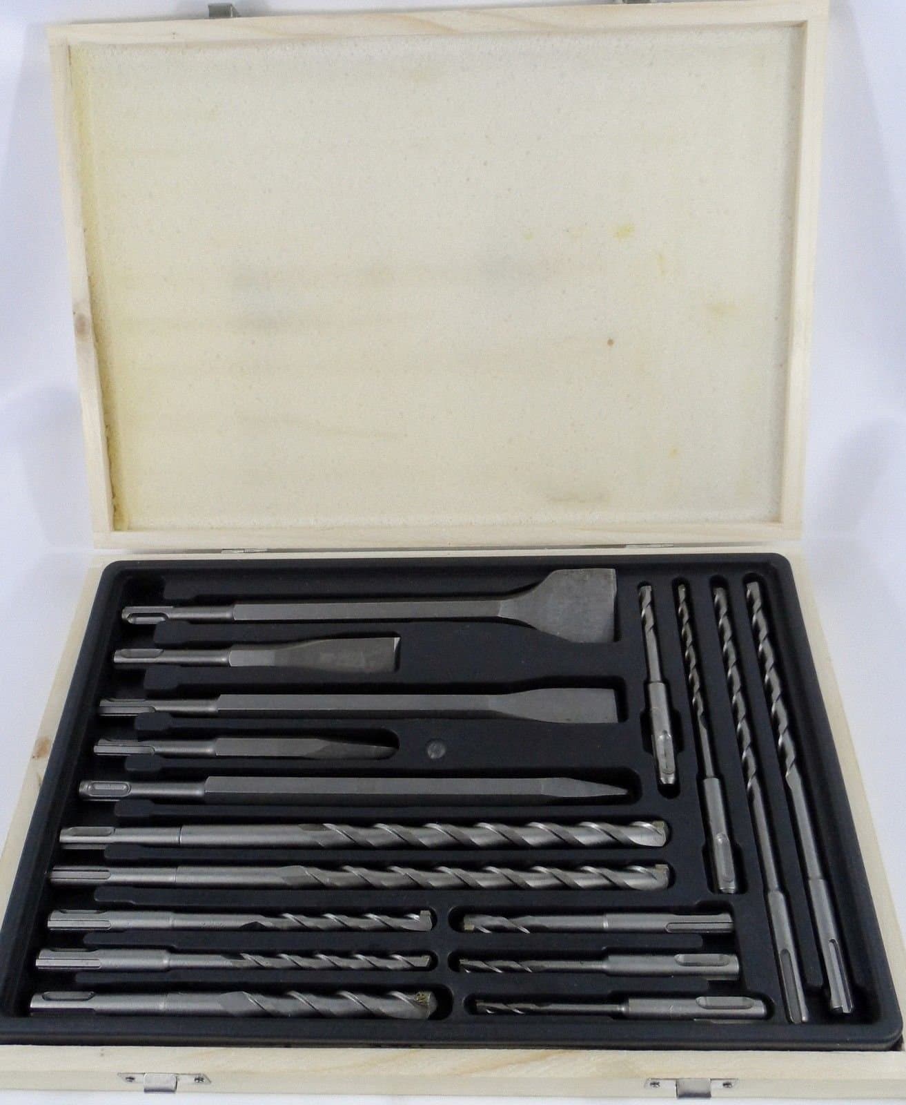 New 17pc Rotary Hammer Drill SDS+ Plus Bit Bits Chisel Set Concrete Fits Hilti