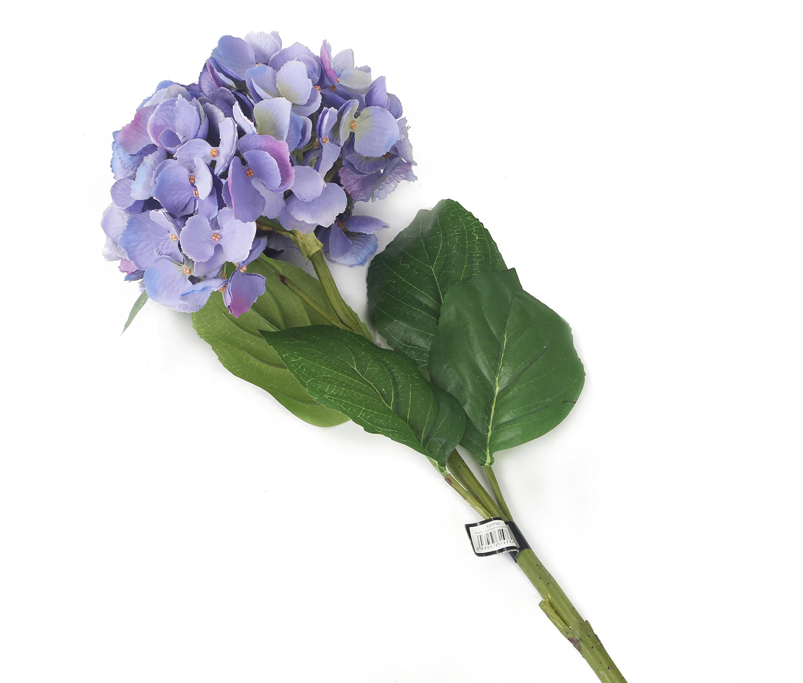 Floral Elegance Artificial 87cm Single Stem Purple Mophead Hydrangea Flower