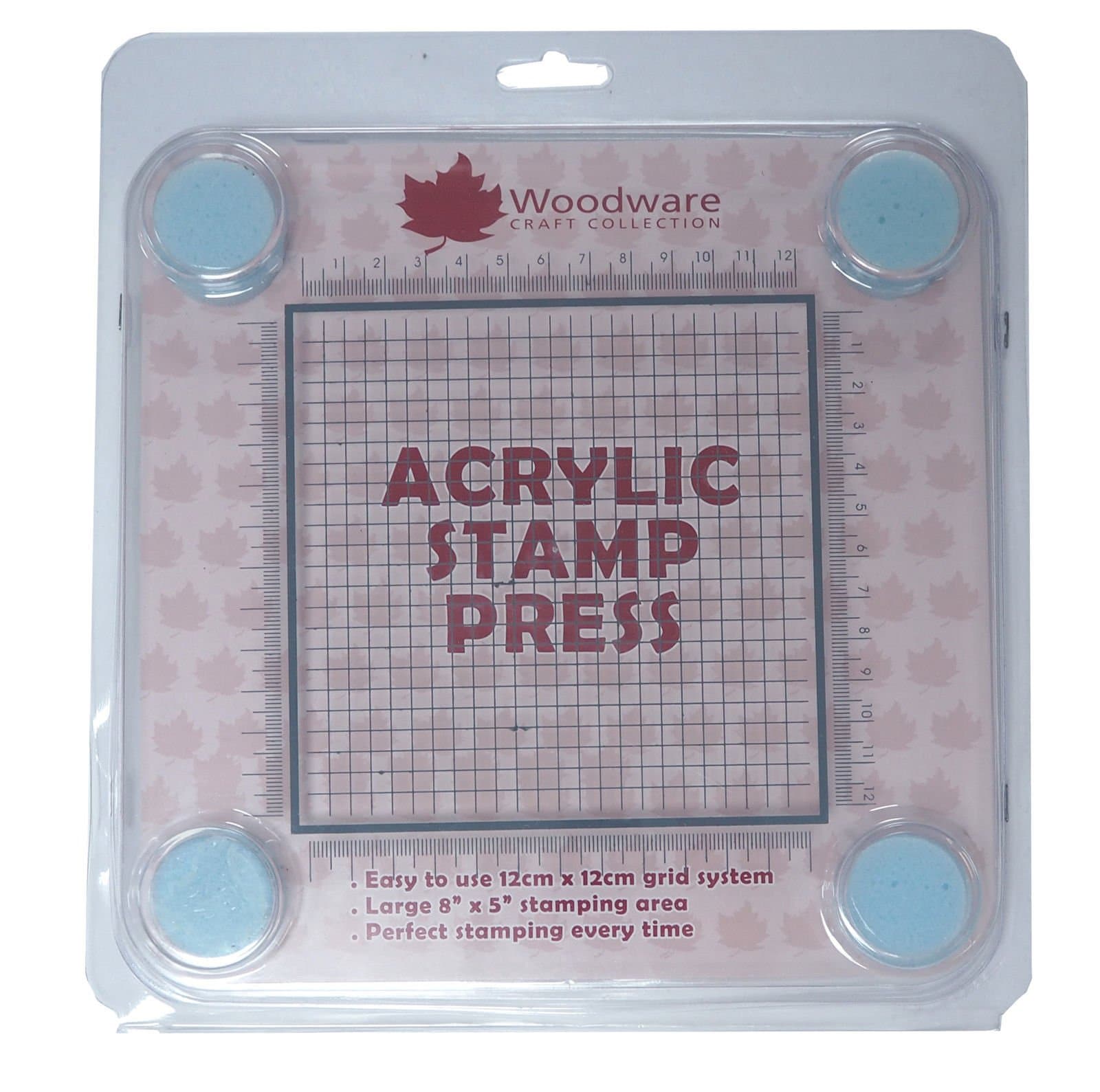 Woodware Acrylic Stamp Press, 12cm x 12cm Grid