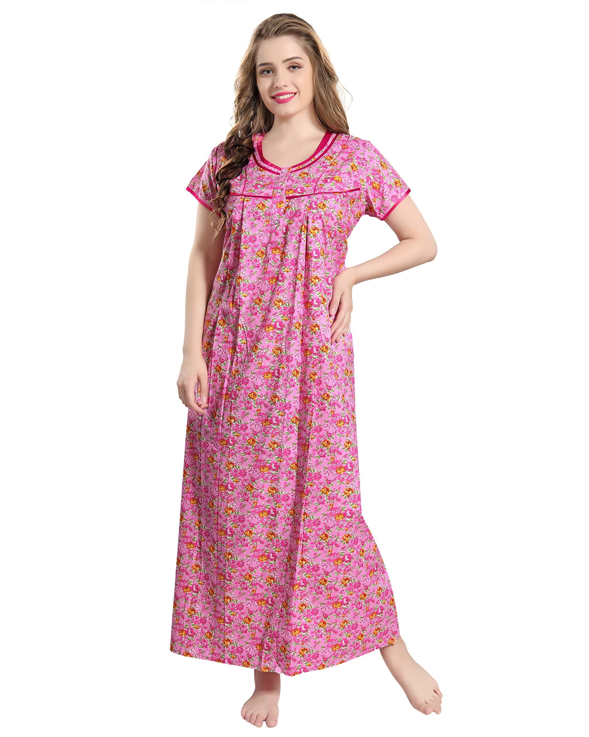 AV2Women's Cotton Printed� Maxi Nighty