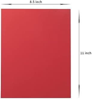 20 Sheets Colored Thick Paper Cardstock Blank for DIY Crafts Cards Making, Invitations, Scrapbook Supplies (Red, 8.5 x 11 inches)