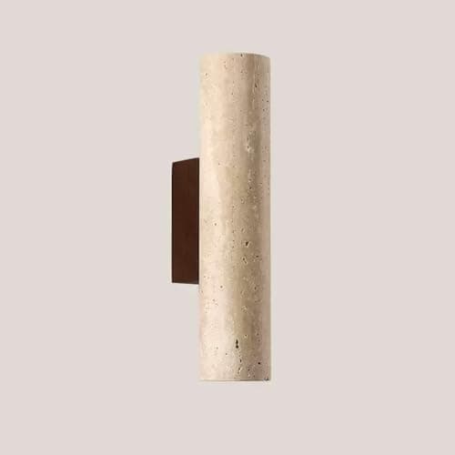 Marble Wall Light Indoor Strip Up Down Wall Sconce Long Linear Light Fixture Vintage Bedside Wall Mount Lamp Natural Stone Wall Lighting for Hallway Living Room Bedroom House Entryway