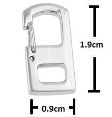 1 Piece 1.9cm Rectangle Wiregate Spring Carabiner, 316 Stainless Steel