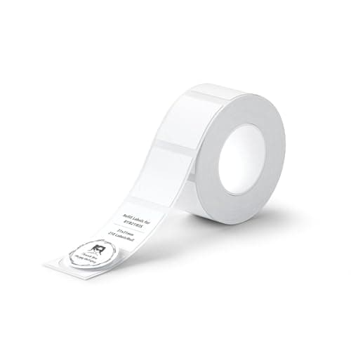 Labels for B21/B1/B3S/K3 Label Printer, Thermal Stickers, 31x31mm, Waterproof, Oilproof, 1 Roll of 210 Round Sticker Labels