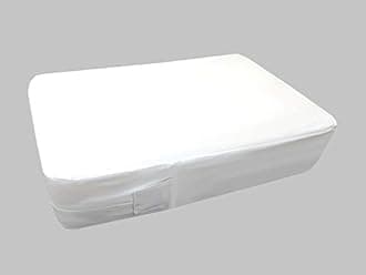 Bed Bug Proof Protector Mattress Encasement Cover Zippered Anti Dust Mite Breathable Total Mattress Protection (Small Double 48" x 75" + 8" depth) White