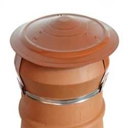 ChimFit Disused Chimney Cap Strap Fix Eco Capping Cowl Teracotta