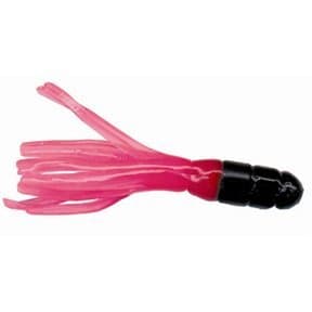 Arkie Lures ST-18-10 Solid Body Tubes- #18 Black Pink- 10 Pack