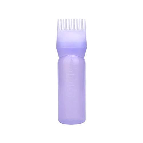 Loprt Root Comb Applicator Bottle, Applicator Bottle for Hair Dye Bottle Applicator Brush Root Comb Bottle (Purple)