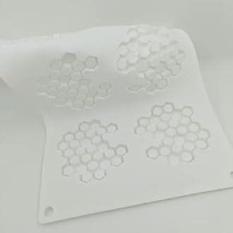 Silicone Honeycomb Mold 3D Honeycomb Bee Lace Mat Fondant Mold Lace Pad Baking Cake Chocolate Candy Mold Cupcake Decorating Tools for Kitchen