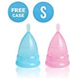 Venus Menstrual Cup | 2 pcs Reusable Menstrual Cups with Case | Better Feminine Hygiene Alternative to Tampons and Sanitary Napkin Pads | Leak Free Hypoallergenic Silicone | Size S | Blue Pink