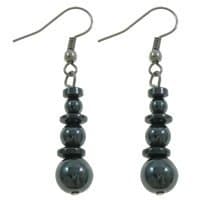 Hematite Earrings (Calabash)