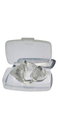 Preformed Protective Vented Earplugs (Pair) Clear With Leash-Medium-Small