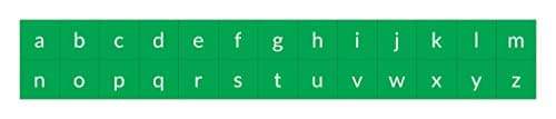 DCM Solutions Magnetic Alphabet Letters (Lower Case) (Green, 2"x2")