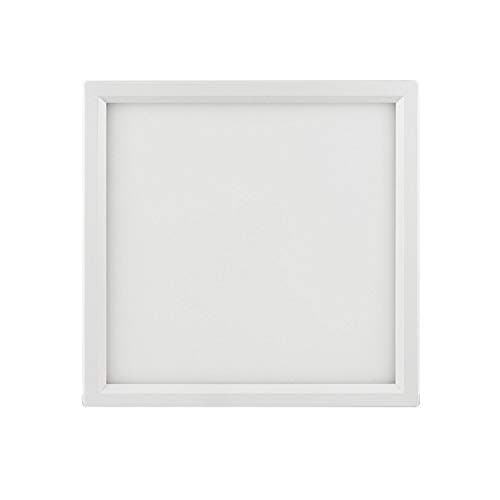 JULLISON 6 Inch LED Edge Lit Slim Surface Mount Down Light Fixture for J-Box, 120VAC, 15W, 900LM, 3000K Warm White, CRI80, DOB Driverless, ETL Certified, Wet Location, Square White, 1 Pack
