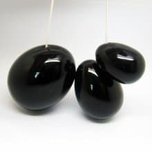 3pcs/set 100% natural black obsidian yoni eggs stone eggs , for Strengthening Pelvic Floor Muscles, Large, Medium and Small 3 Size, With