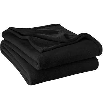 Wool Relief Blanket for Heavy Winter Single Bed Full Size for Donation and Gift Purpose Black - Pack of 2