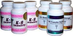 K9 Immunity (X3) + K9 Transfer Factor (X1) + K9 Omega (X2) - Tot 6 Bottles , Approx One Month Supply for Dogs 65-94 Lbs
