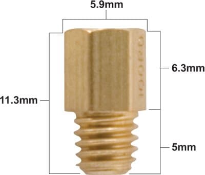Genuine Mikuni VM TM Carburetor Large Hex 4/042 Size 160 Main Jet VM4/042/160 Sold Individually by Niche Cycle Supply