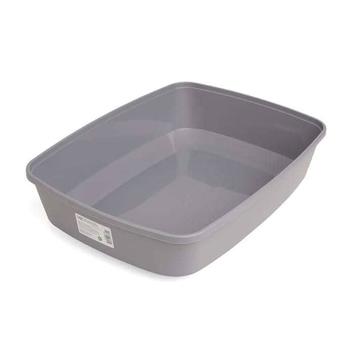 So Phresh Open Cat Litter Box Grey X-Large 22.4" L X 16.9" W X 4.3" H