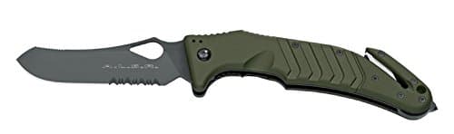 RUKO Fox Folding Knife With Spear Point Serrated Blade, Green
