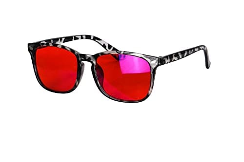 Blue and Green Wavelength Blocking Glasses Disruptive Light Blocking Glasses Red Lens Eliminate Eye Strain 068RD