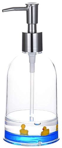 Locco Decor Acrylic Liquid 3D Floating Motion Bathroom Vanity Accessory Duck Soap Dispenser